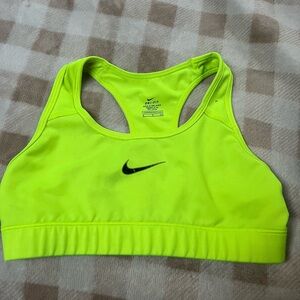 DRI-FIT Nike sports bra, size small, color neon yellow
